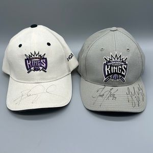 2 autographed Sacramento kings hats